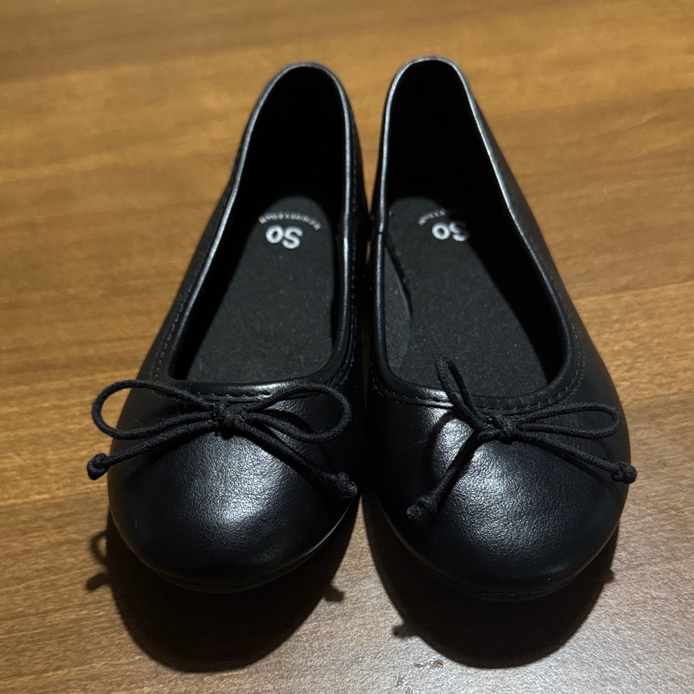 SO Black Toddler Girl Ballet Flats